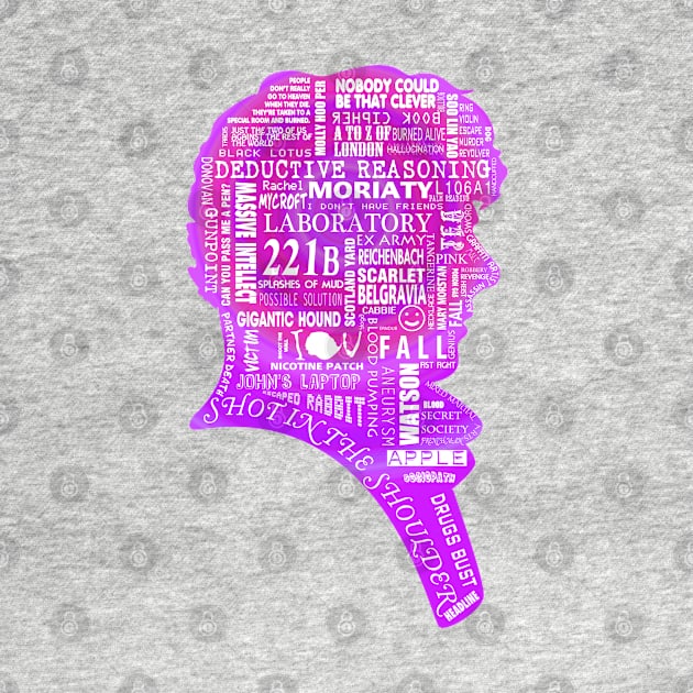 Sherlock pink typography - by erndub by erndub